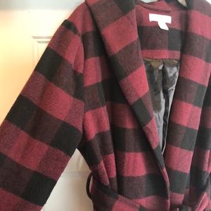 Plaid Maternity Coat
